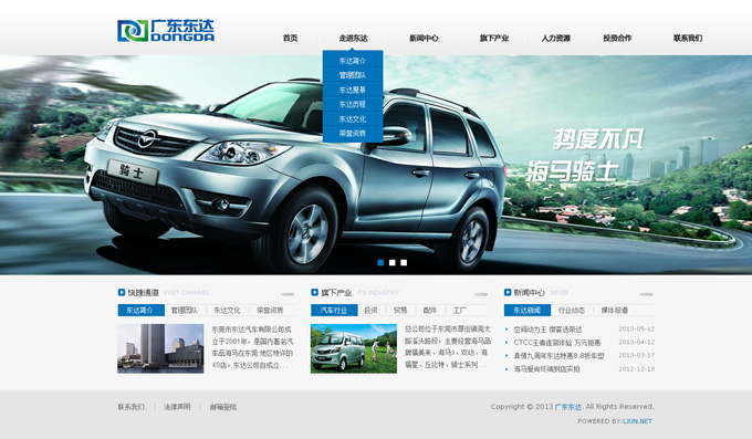 廣東東達投資控股有限公司網站設計案例